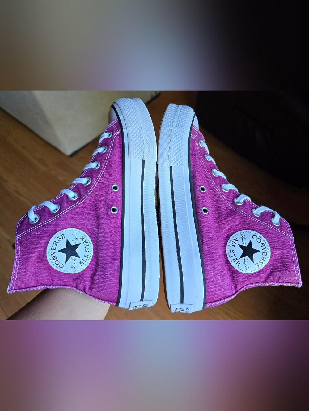 Sz 7.5 Women's CONVERSE CTAS HI LIFT PLATFORM 'Berry Smothie' - Picture 4 of 7